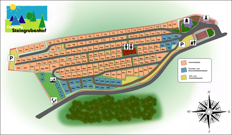 Platzplan Camping Steingrubenhof
